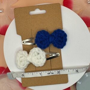 Handmade crochet hair clip by lizzybethcrochet